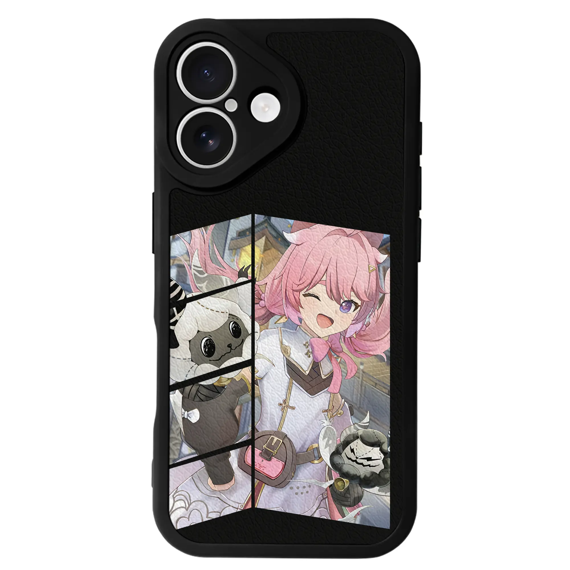 鳴潮 グッズ アンコ - IPhone 16シリーズ対応 ・ シリコンスマホケース ・ レザー調 ・ 高精度フィット ・ 耐衝撃 ・ ワイヤレス充電対応 ・ 精密カット